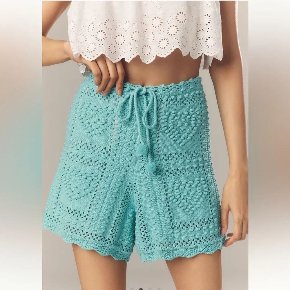 FARM Rio Crochet  Tie Shorts - Picture 2 of 4